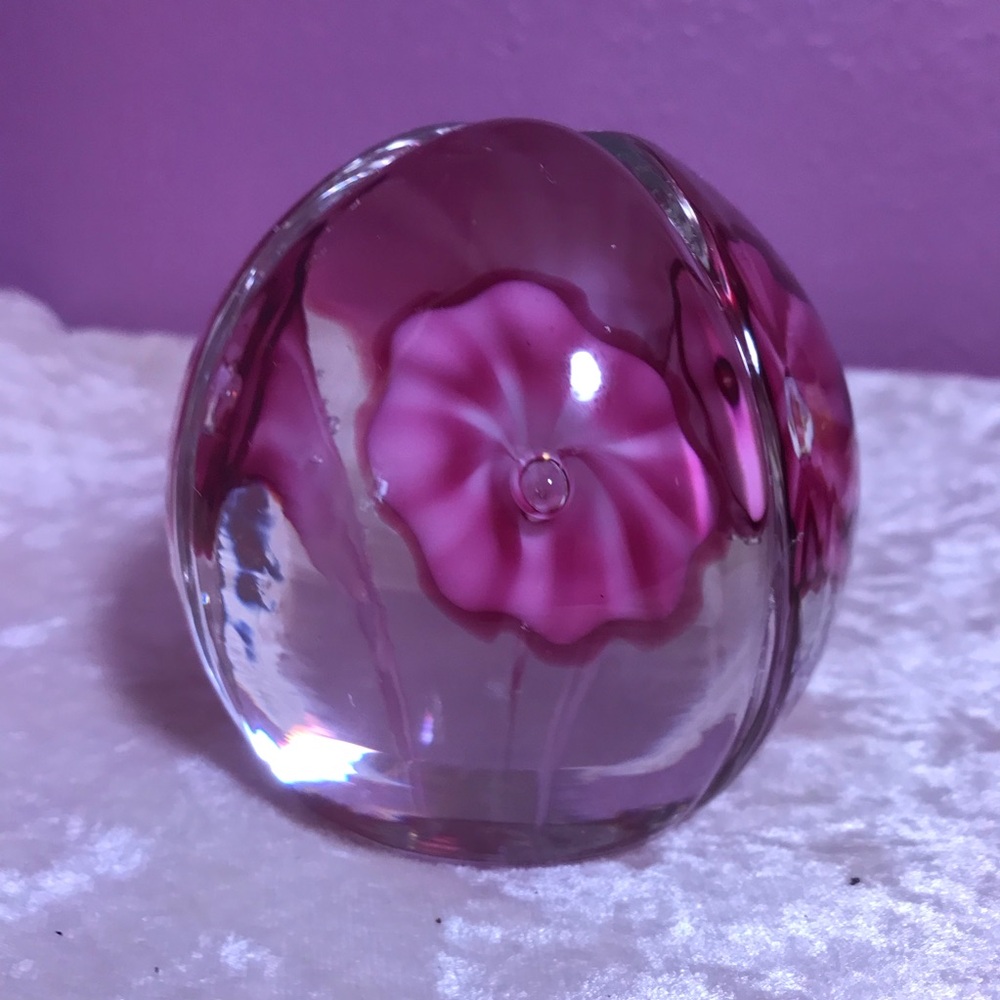 Fratelli Toso Italian Glass Trumpet Flower Paperweight Office Murano Ventian EUC - Picture 4 of 7